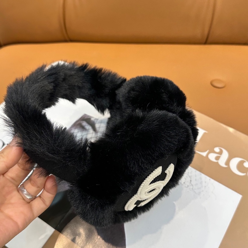 CHANEL Black Fur Earmuffs - Picture 2 of 2